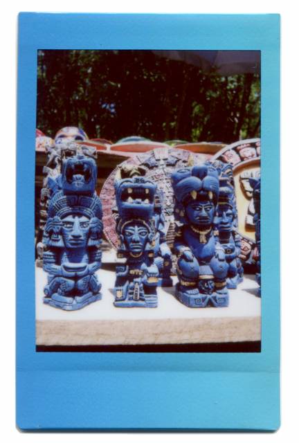 blue statues