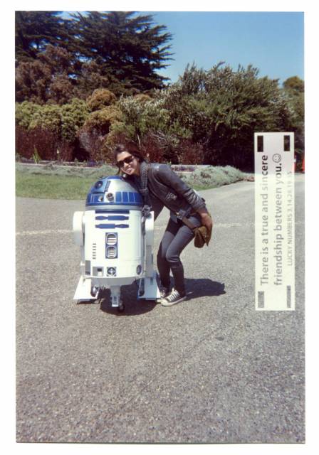 R2D2 and Female Fan